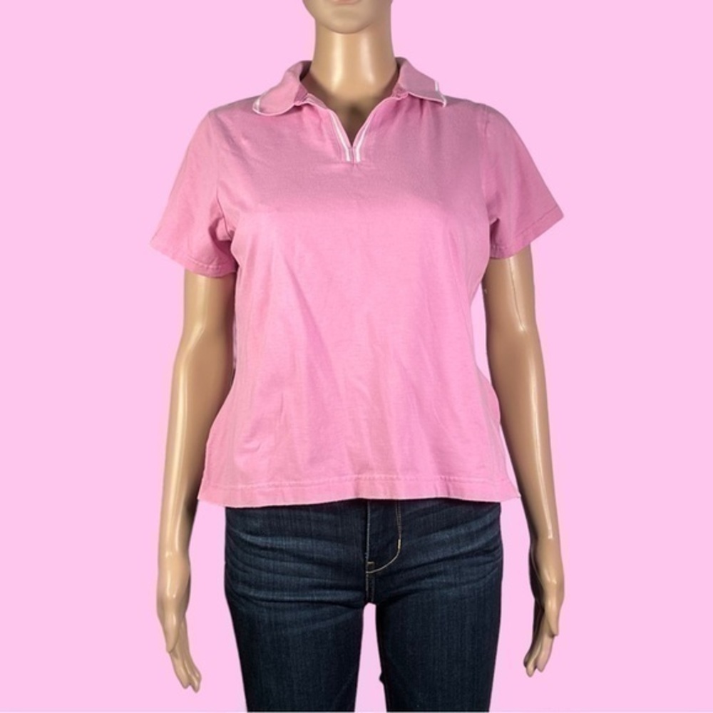 Gear for Sports Pink Barbiecore Preppy Polo Golf Shirt Size Small - "Dee"